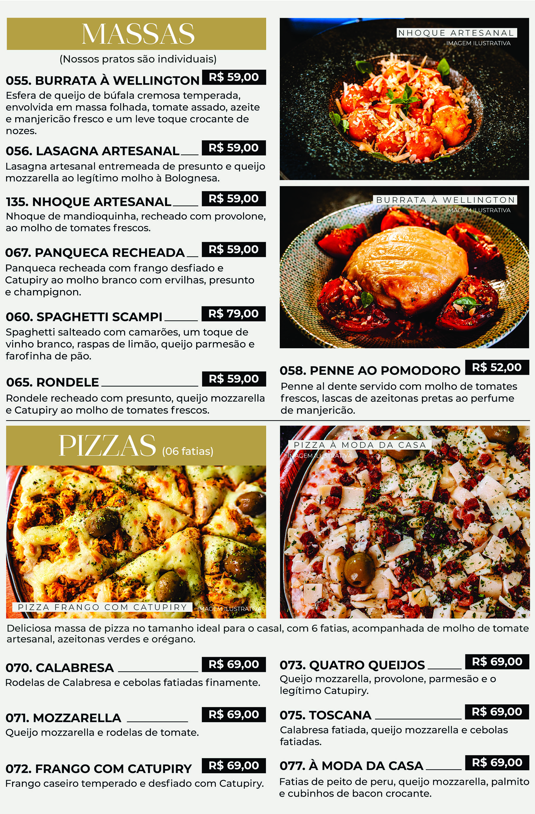 Saladas, Massas e Risotos